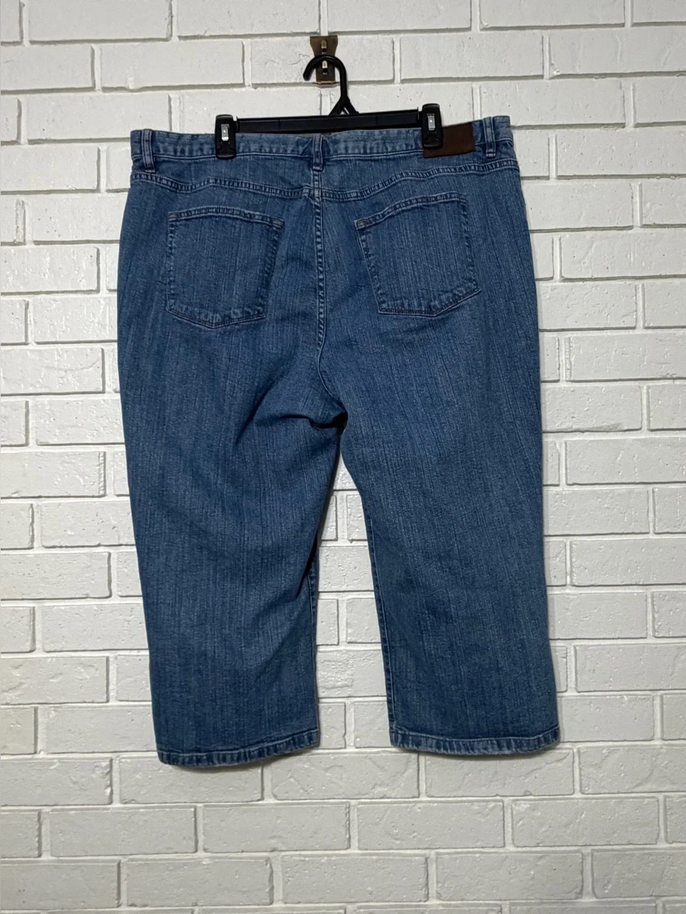 Lauren Ralph Lauren 18W Classy Midcalf Cropped Jeans Plus Size Denim